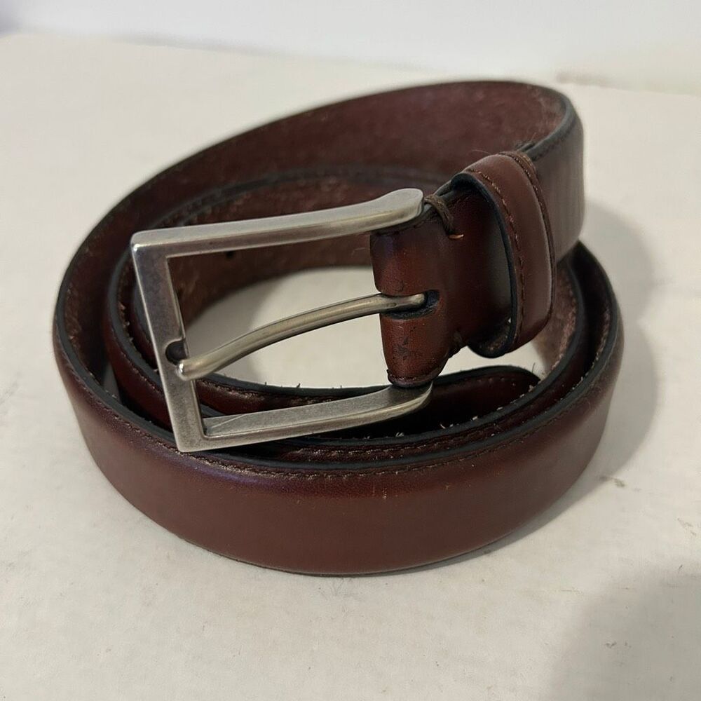 Damen+Hastings Brown Genuine Leather Dress Belt Men's Large 38-40”  Classic